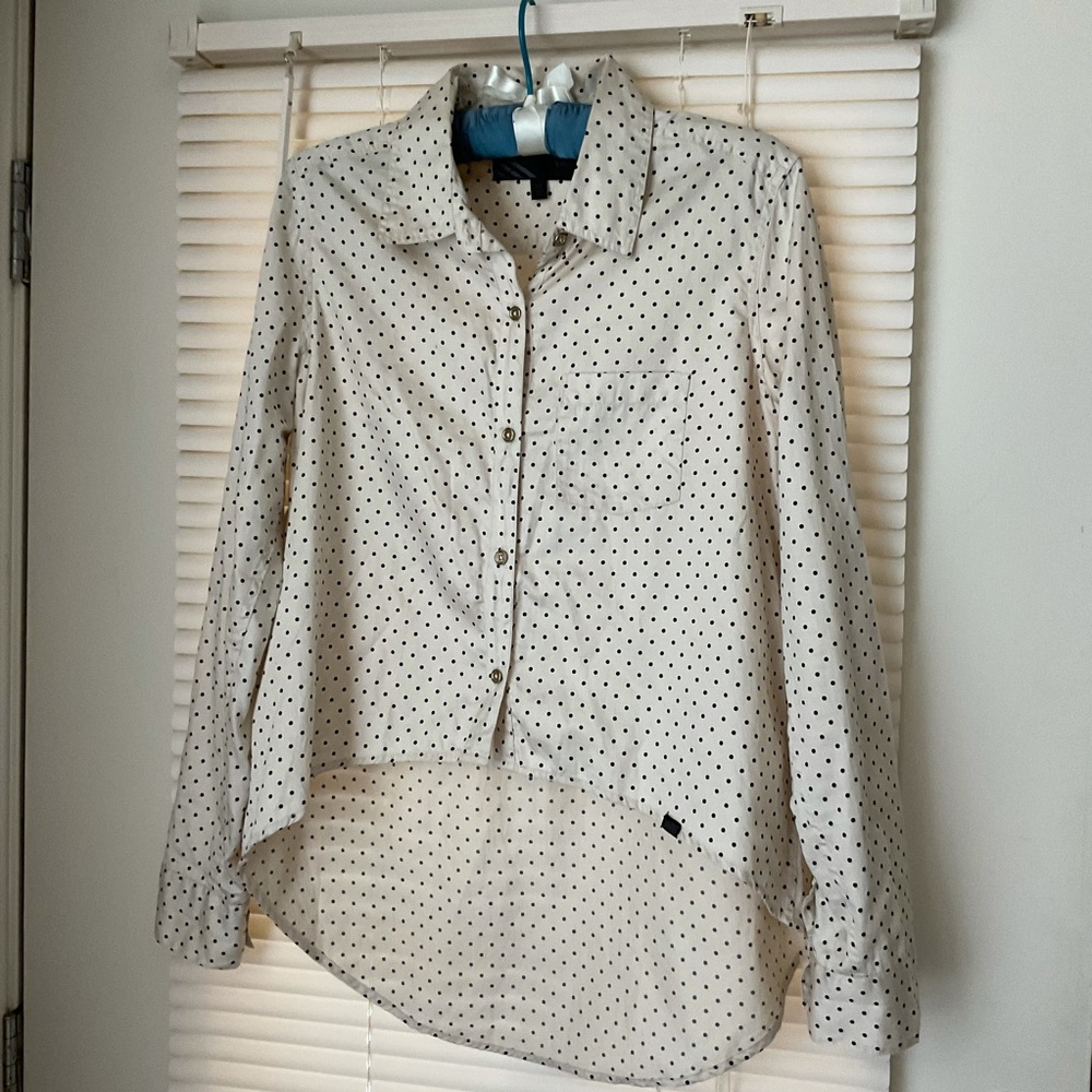 Vans Top blouse Sz M polka dot cotton